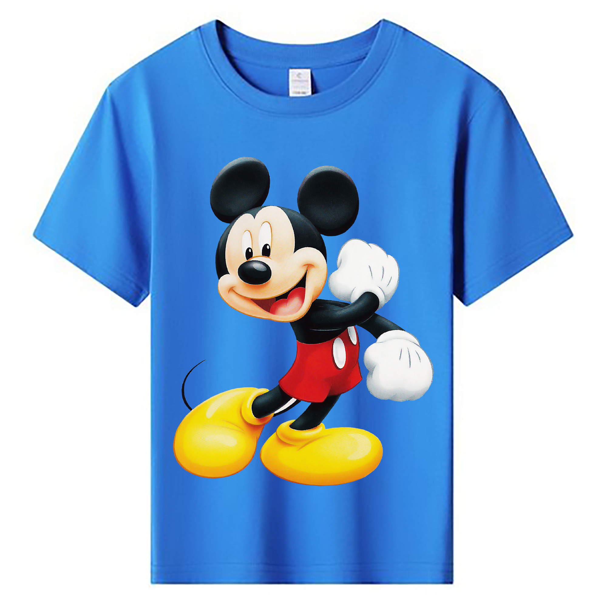 ミッキーマウス Mickey Mouse 綿100％キッズTシャツ（フロントプリント）